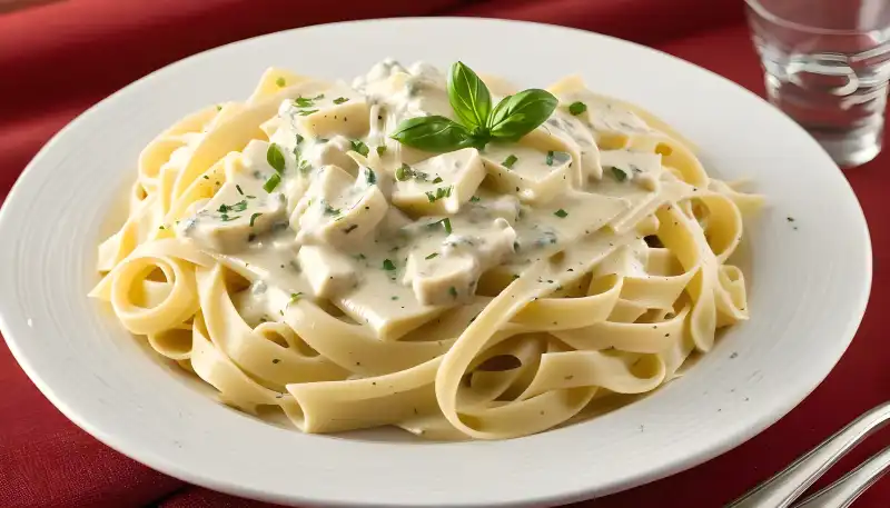 Chicken Fettuccine Alfredo - Homemade Pasta. Espanolita Miami