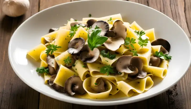 Papardelle Mushroom Homemade Pasta